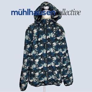 ZARA Slim Fit Camouflage Hooded Windbreaker Jacket Size XL